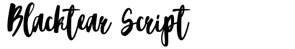 Blacktear Script font preview